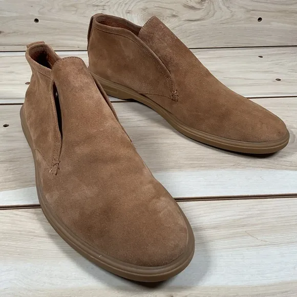 Peter Millar Suede Chukka Boots, 12 M, Laceless