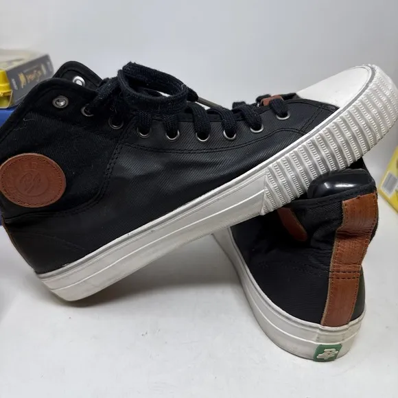 PF Flyers Center Hi Mens Sz 12 Black Canvas High Top Shoes Sneakers Sandlot