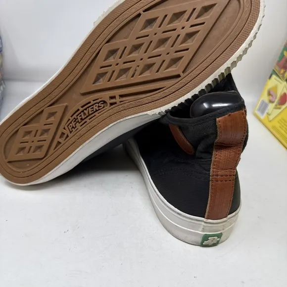PF Flyers Center Hi Mens Sz 12 Black Canvas High Top Shoes Sneakers Sandlot