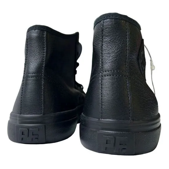 P.F Flyers Center Hi Mens 8/Women 9.5 Triple Black Leather Hightop