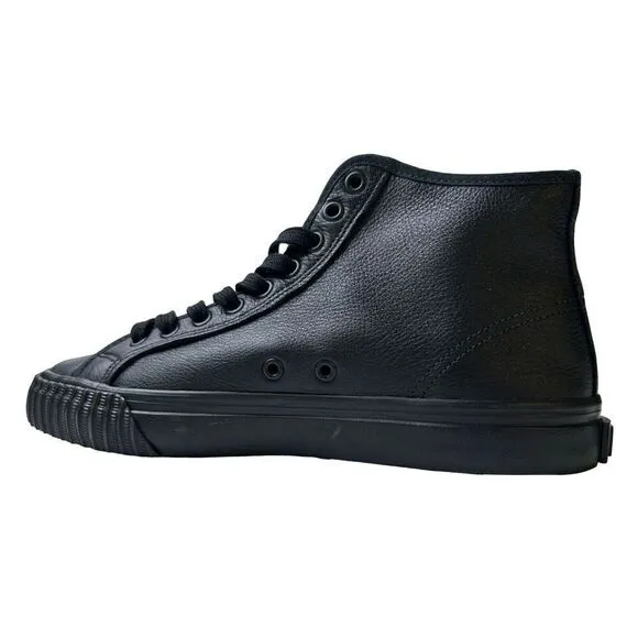 P.F Flyers Center Hi Mens 8/Women 9.5 Triple Black Leather Hightop