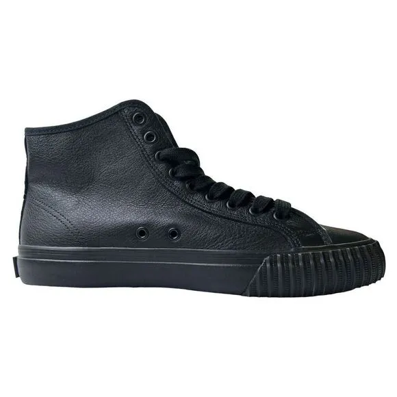 P.F Flyers Center Hi Mens 8/Women 9.5 Triple Black Leather Hightop