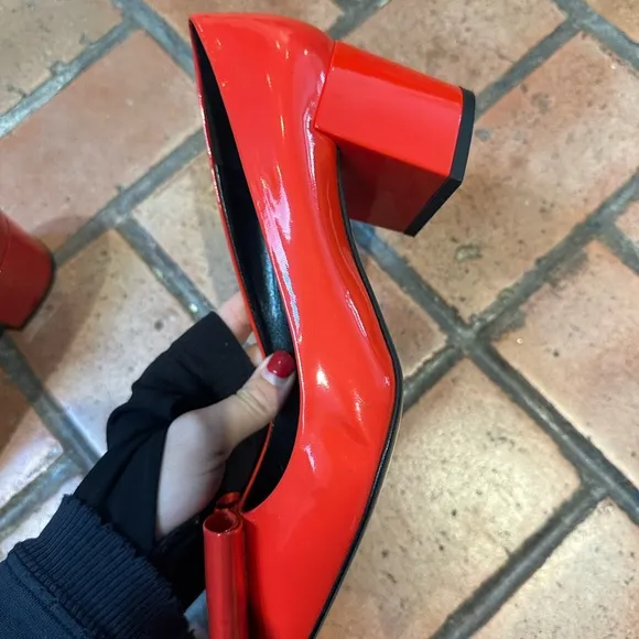 Pierre Hardy x Forty Five Ten Red Patent Leather Heels - Bow Detail - Brand New