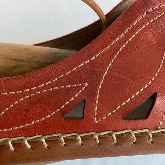 PIKOLINOS Jerez Brandi Floral Cut-Out Leather Slip On Flat Moccasin EU 38 Shoes