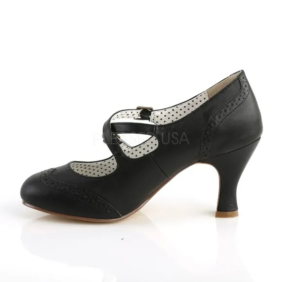 Pin Up Criss Cross High Heel Shoes