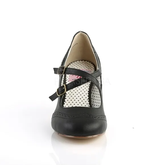 Pin Up Criss Cross High Heel Shoes