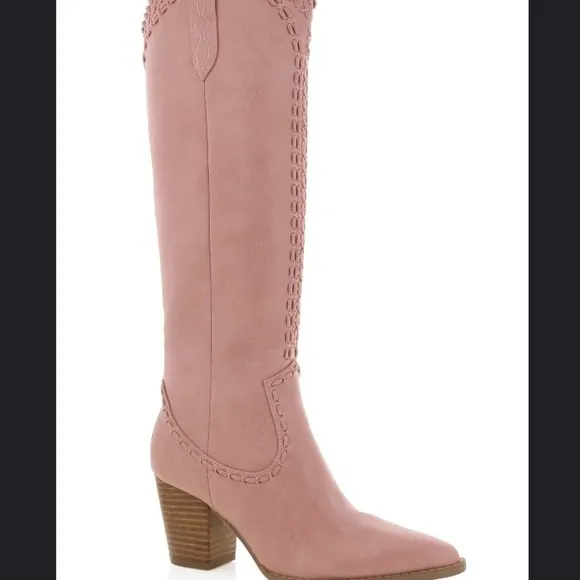 Pink Tall Cowgirl Finley Boots by Billini Size 8