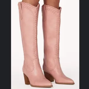 Pink Tall Cowgirl Finley Boots by Billini Size 8