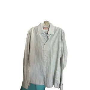 Pink, Thomas, pink, men’s, slim fit, longsleeve French cuffs, striped shirt, siz