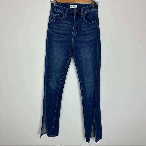 Pistola Teagan High Rise Vented Slim Cigarette Jeans