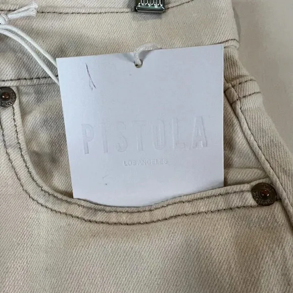 Pistola Women's 31x28 East Side Raw Cotton Kate Hi-Rise Slim Straight Jeans NWT