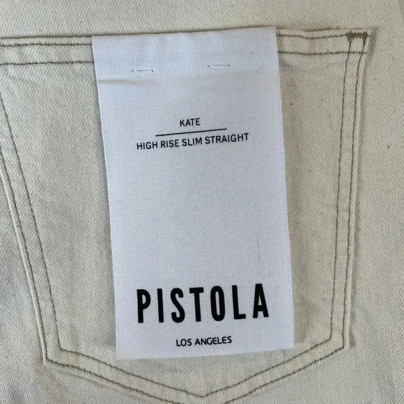 Pistola Women's 31x28 East Side Raw Cotton Kate Hi-Rise Slim Straight Jeans NWT
