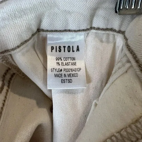 Pistola Women's 31x28 East Side Raw Cotton Kate Hi-Rise Slim Straight Jeans NWT