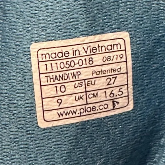 Plae Thandi WP Boots Toddler Blue Nubuck Mix Leather Waterproof Pull On Size 10