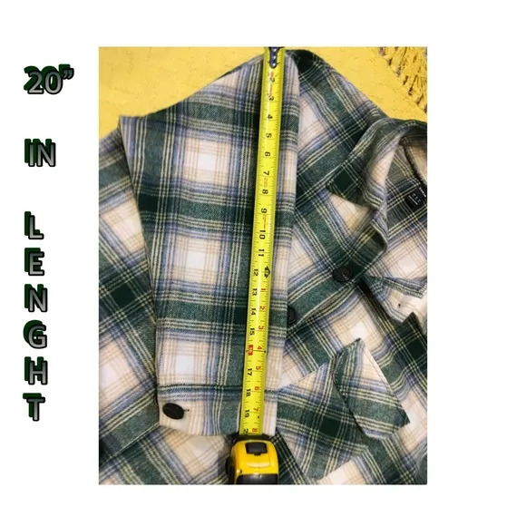PLAID GREEN CREAM /GREY BLACK   GENEROUS LONG COAT BEAUTIFUL…