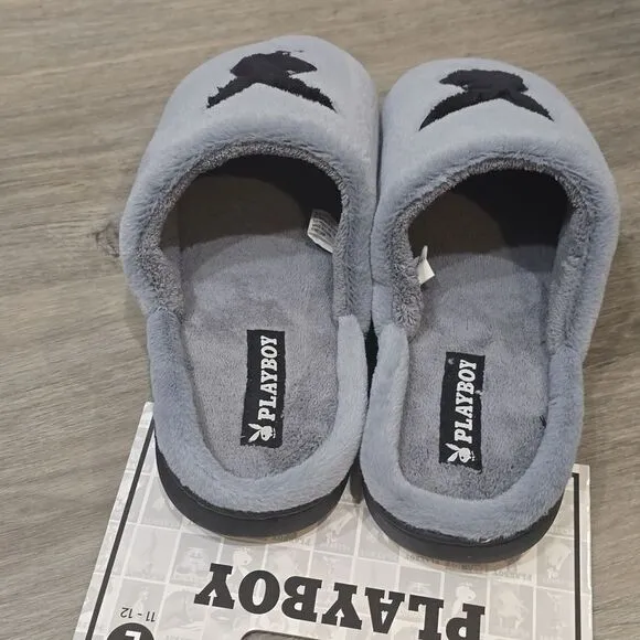 Playboy Signature Bunny Logo Memory Foam Indoor/Outdoor Slippers