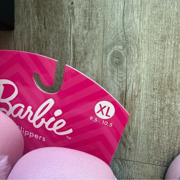 Plush Barbie Slippers, Pink Barbie Slippers, Barbie Memory Foam Slippers