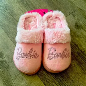 Plush Barbie Slippers, Pink Barbie Slippers, Barbie Memory Foam Slippers