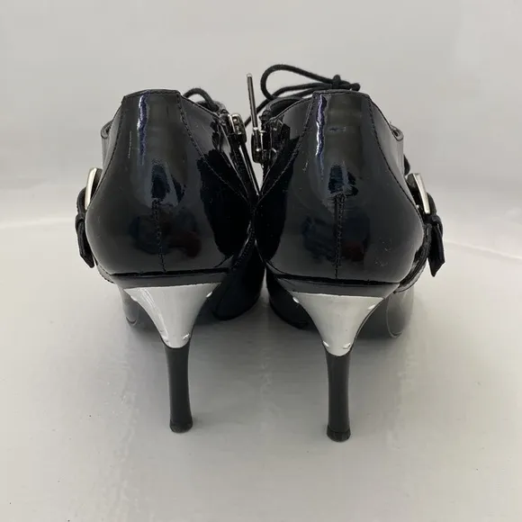 Pointed Toe Shiny Buckle Witch Booties From early 2000’s