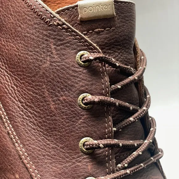Pointer Boots‎ Mens 9 Brown Leather Chukka Classic Casual Mid Sneakers
