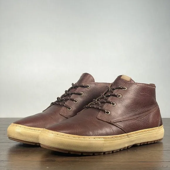 Pointer Boots‎ Mens 9 Brown Leather Chukka Classic Casual Mid Sneakers