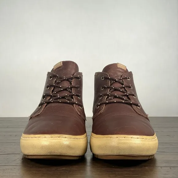 Pointer Boots‎ Mens 9 Brown Leather Chukka Classic Casual Mid Sneakers