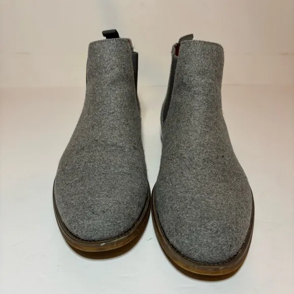 Polar Fox Barrett Gray Men's Chelsea Slip-on Mid-Top Wool Ankle Boots Sz 11