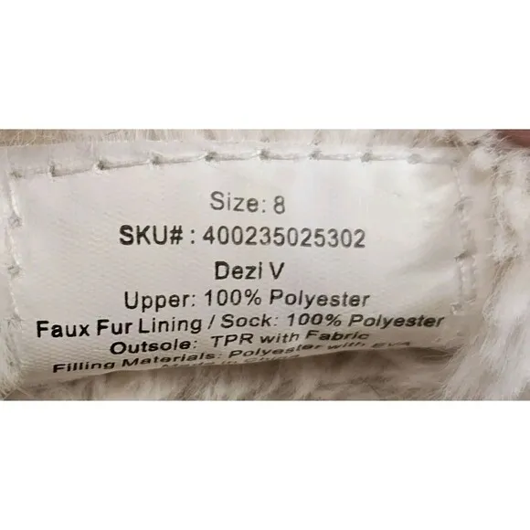 POLO Ralph Lauren Brown Faux Fur Moccasin Slippers, Size 8 Kids