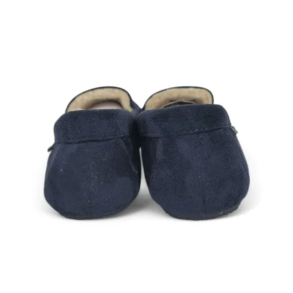POLO Ralph Lauren Dezi Women's Size 9 Navy Suede Leather Moccasin Slippers Bear