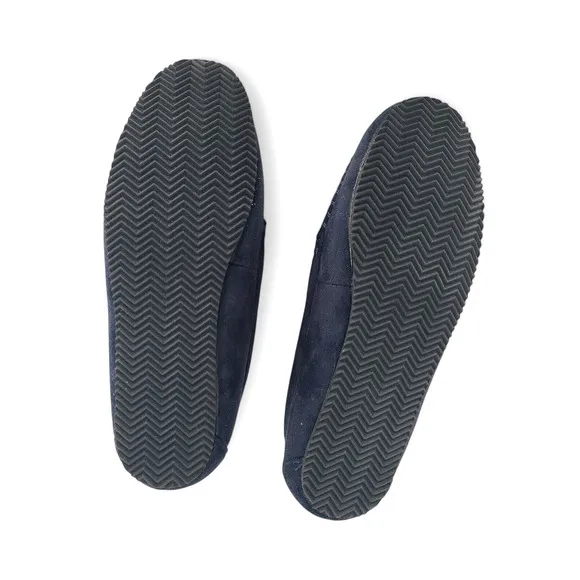 POLO Ralph Lauren Dezi Women's Size 9 Navy Suede Leather Moccasin Slippers Bear