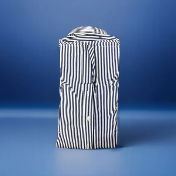 Polo Ralph Lauren Slim Fit Size S15 Dress Shirt with Blue Stripes