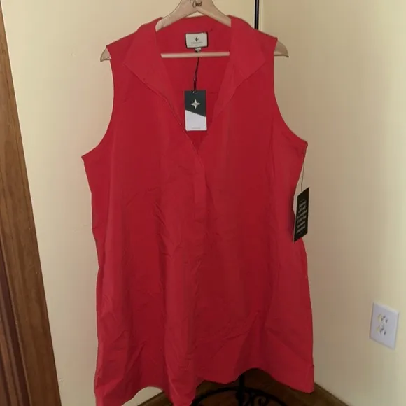 Poppy Red Sleeveless Charlie DressTUCKERNUCK