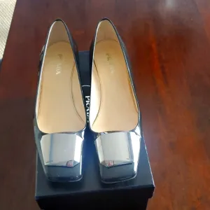 Prada Black Patent Leather Women's Shoes