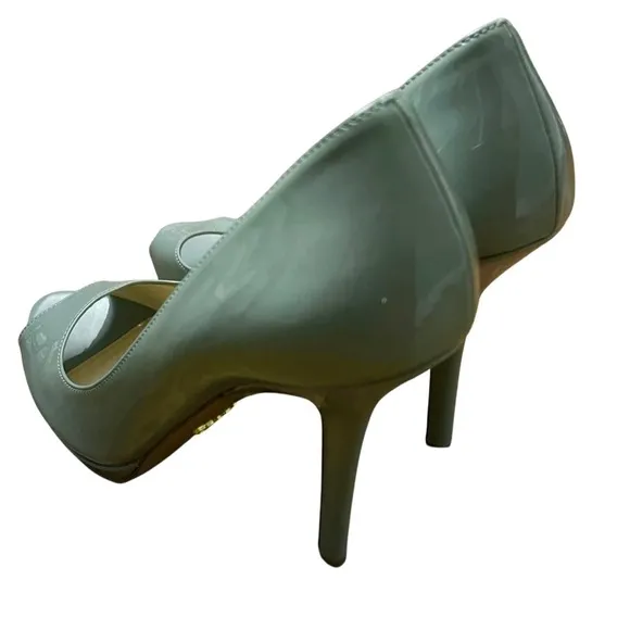 Prada Peep Toe Patent Shoes