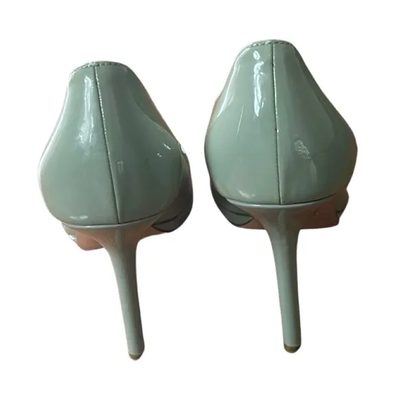 Prada Peep Toe Patent Shoes