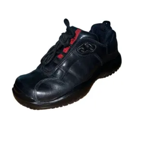 Prada Rare Vintage Chunky Square Toe Black Leather Shoes UK 7.5 US 8.5