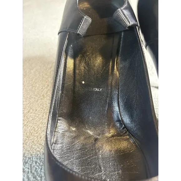PRADA -  Vintage Black Patent Leather Kitten Pumps EUR Size 37 US6.5