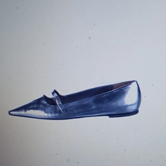 PRADA.FLATS.Silver.SIZE 36