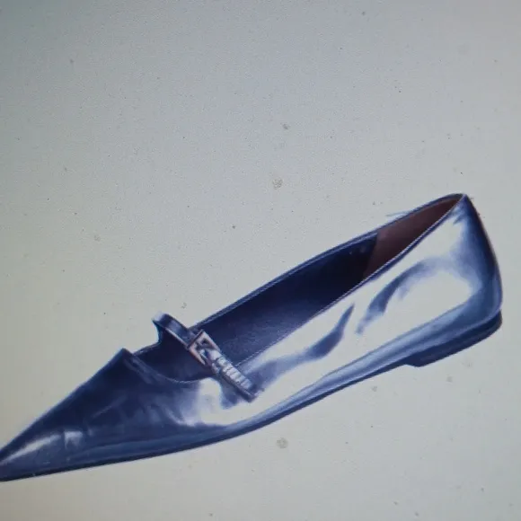 PRADA.FLATS.Silver.SIZE 36