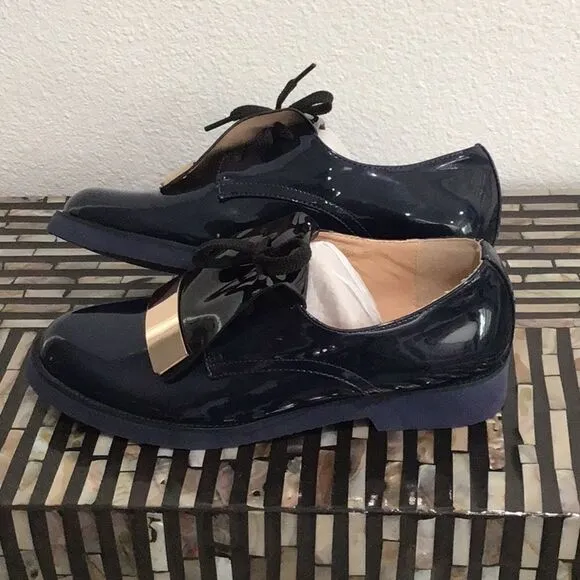 Preowned Baldi “Sayre” Patent Loafer Shoes