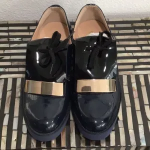 Preowned Baldi “Sayre” Patent Loafer Shoes