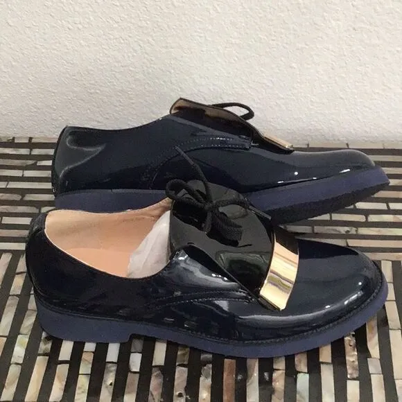 Preowned Baldi “Sayre” Patent Loafer Shoes