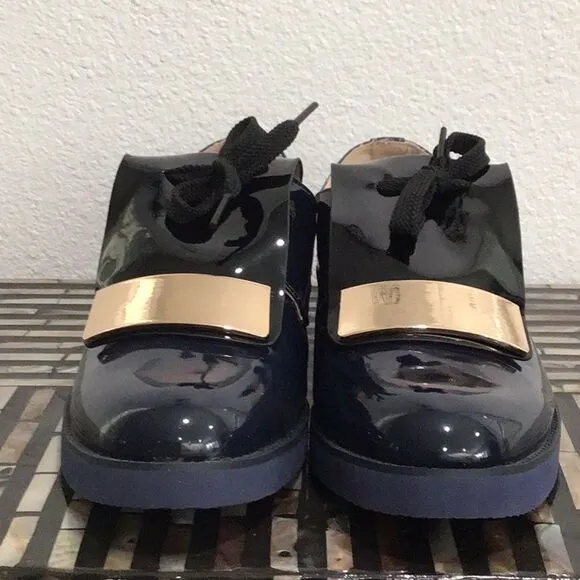 Preowned Baldi “Sayre” Patent Loafer Shoes