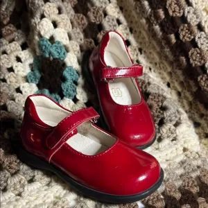 Primigi Sky effects patent leather Red Kids Mary Jane Shoes