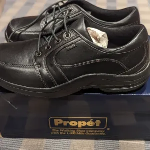 Propet leather black orthopedic walking shoes 9 5E