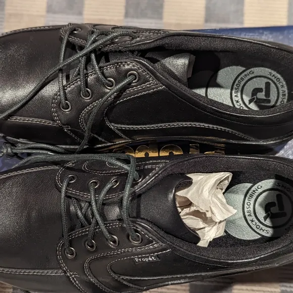 Propet leather black orthopedic walking shoes 9 5E
