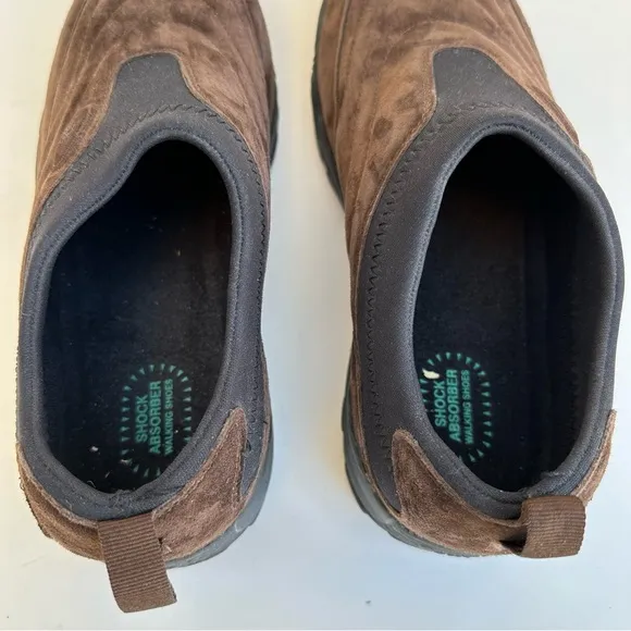 Propet Shoes Mens 11Wide X(3E) Brown Wash &amp; Wear Slip On Suede M3850 Casual