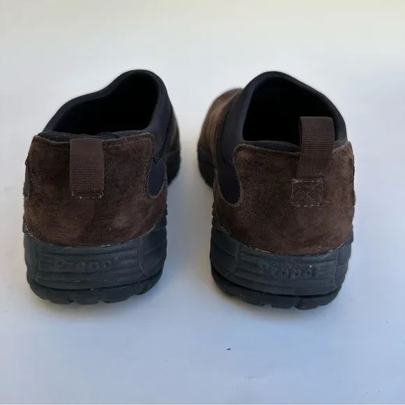 Propet Shoes Mens 11Wide X(3E) Brown Wash &amp; Wear Slip On Suede M3850 Casual
