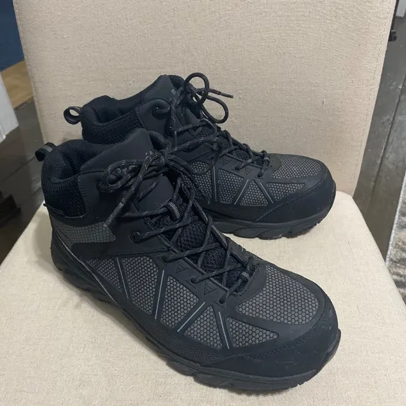 Propet steel toe waterproof Mens work boots size 8.5 Seeley hi black lace up