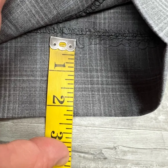 Psycho Bunny Grey &amp; Blue Plaid Slim Dress Pants 36